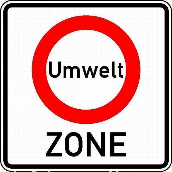 Neues Verkehrsschild Umweltzone.